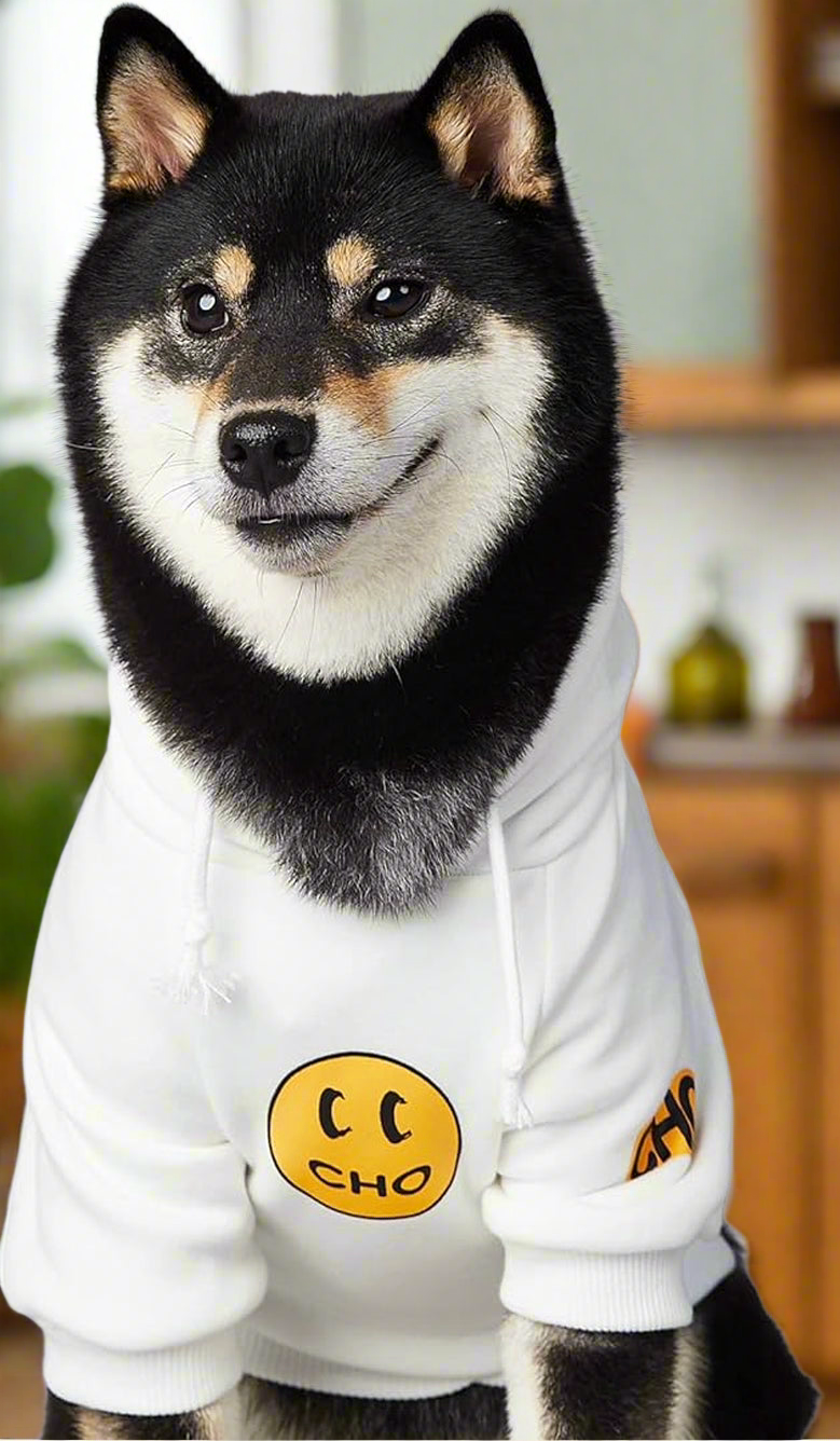 Smiley Face Dog Hoodie