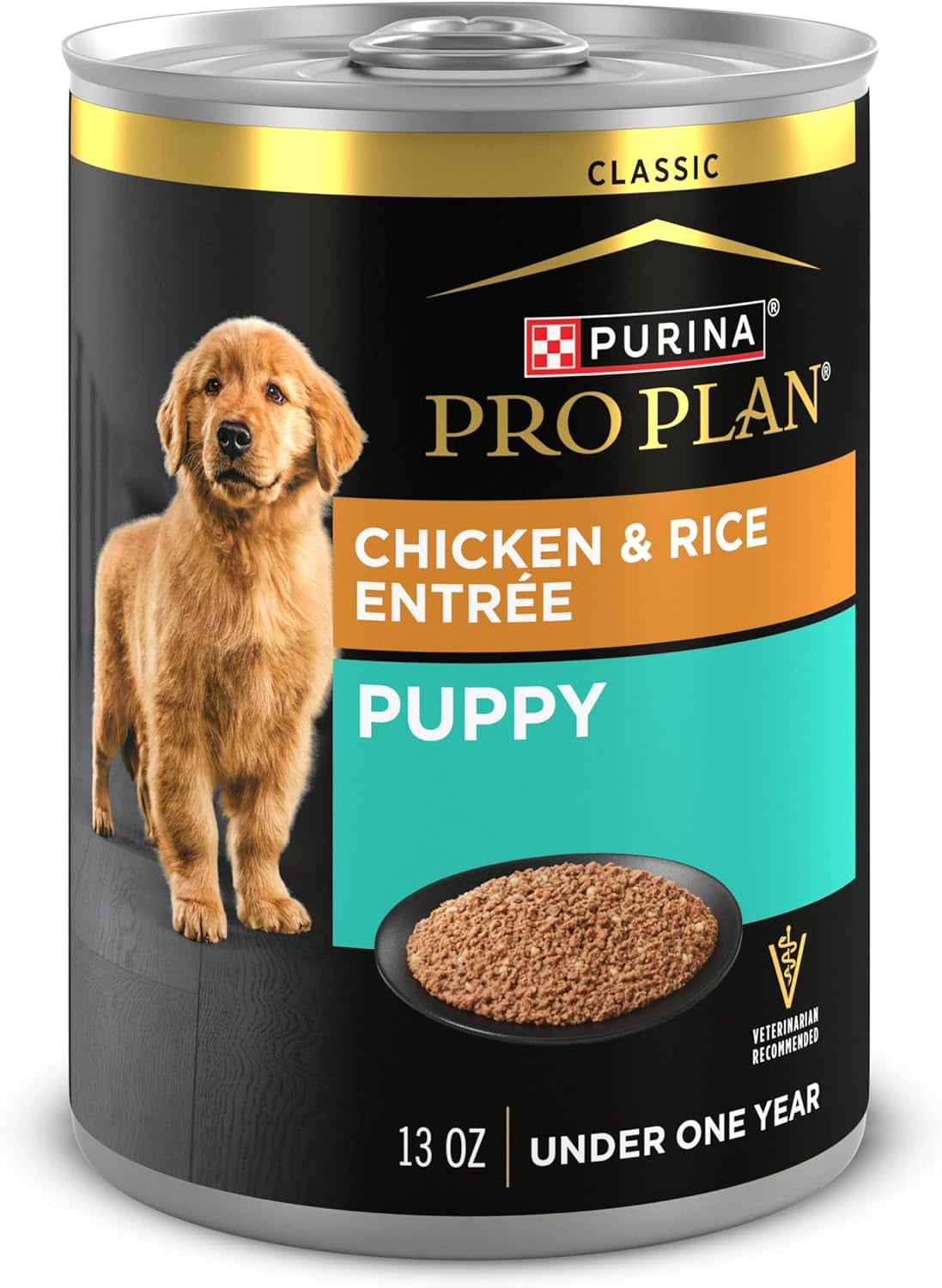 Wet Puppy Food Pate, Wet Food Classic Chicken and Rice Entrรฉe - (Pack of 12) 13 Oz. Cans