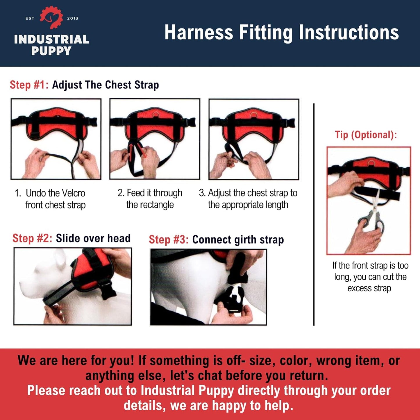 Emotional Support Vest Harness with Hook