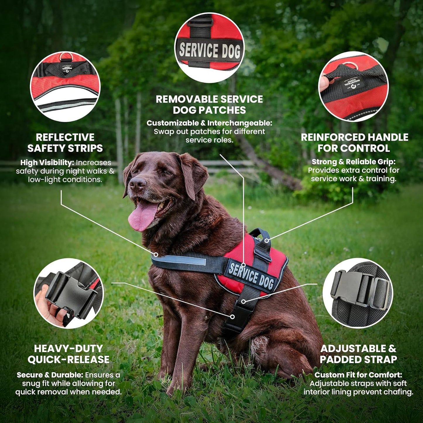 Emotional Support Vest Harness with Hook