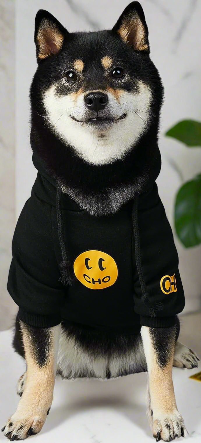Smiley Face Dog Hoodie