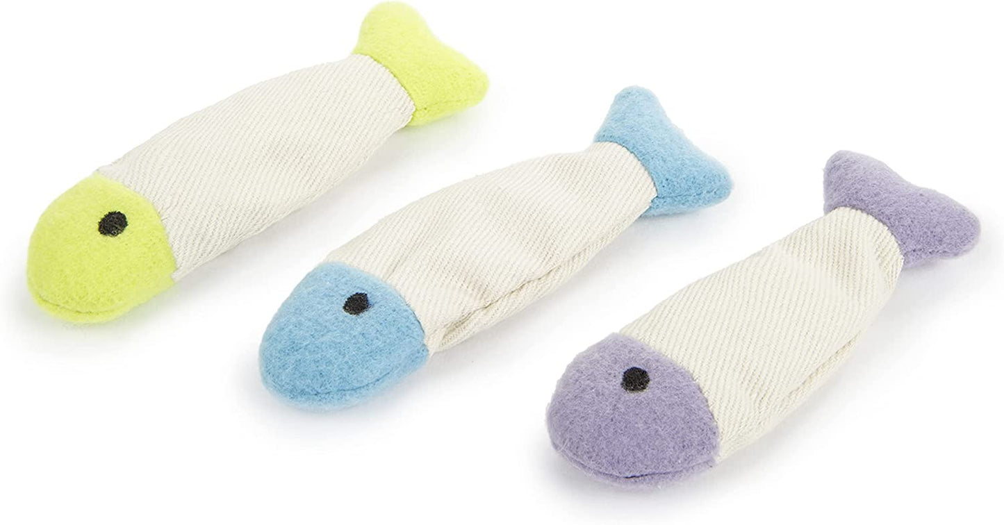 Multi-Color Catnip Fish Toys (3 Pack) – Crinkle Sound for Interactive Play