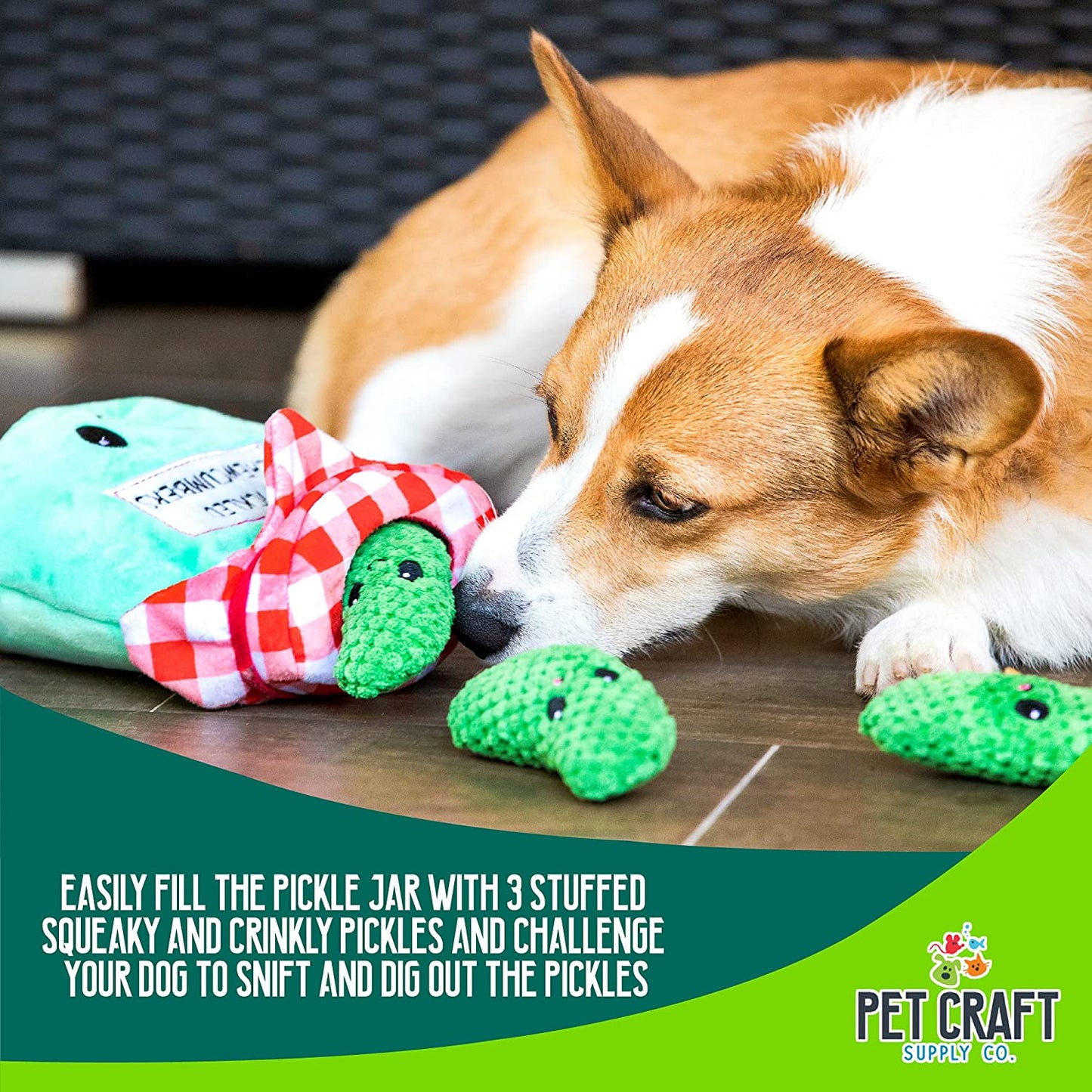 Funny Hide & Seek Dog Puzzle Toys – Squeaky, Crinkle, Brain-Stimulating Burrow Toy Bundle (Medium Dogs)