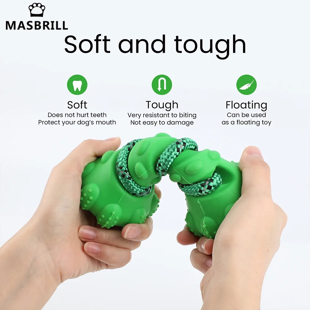 Ultra-Durable Natural Rubber Dog Chew Toys for Aggressive Chewers – Tough Teeth-Grinding & Interactive Chew Toy for Medium to Large Dogs, Promotes Dental Health & Prevents Boredom