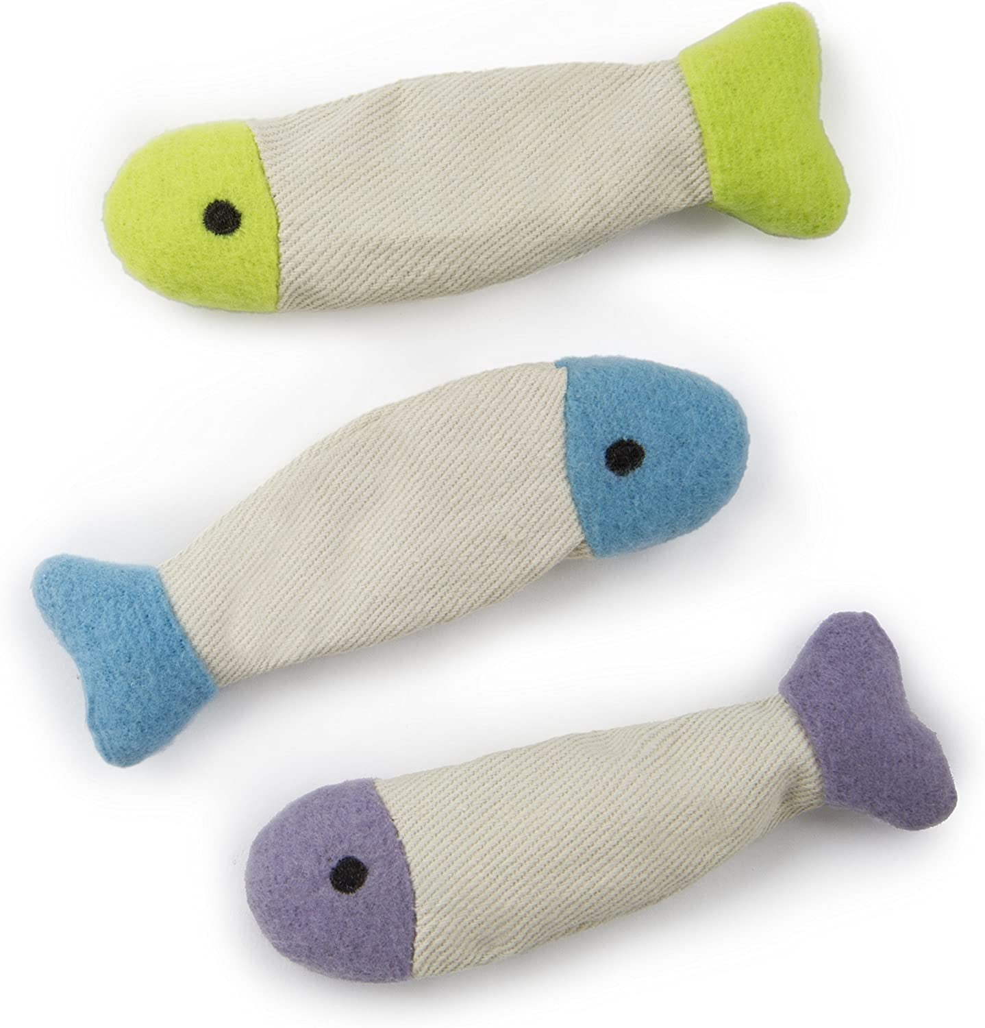 Multi-Color Catnip Fish Toys (3 Pack) – Crinkle Sound for Interactive Play