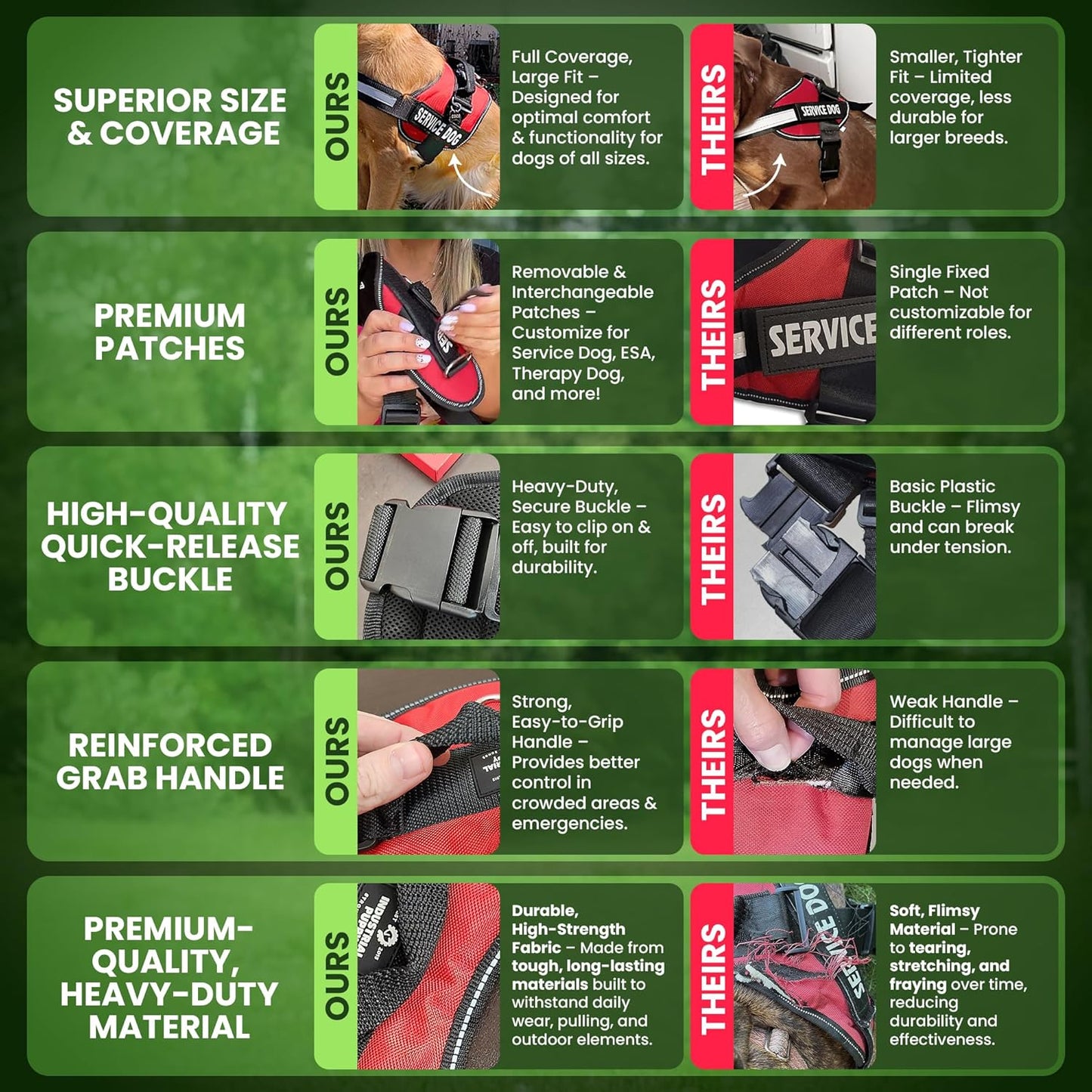 Emotional Support Vest Harness with Hook