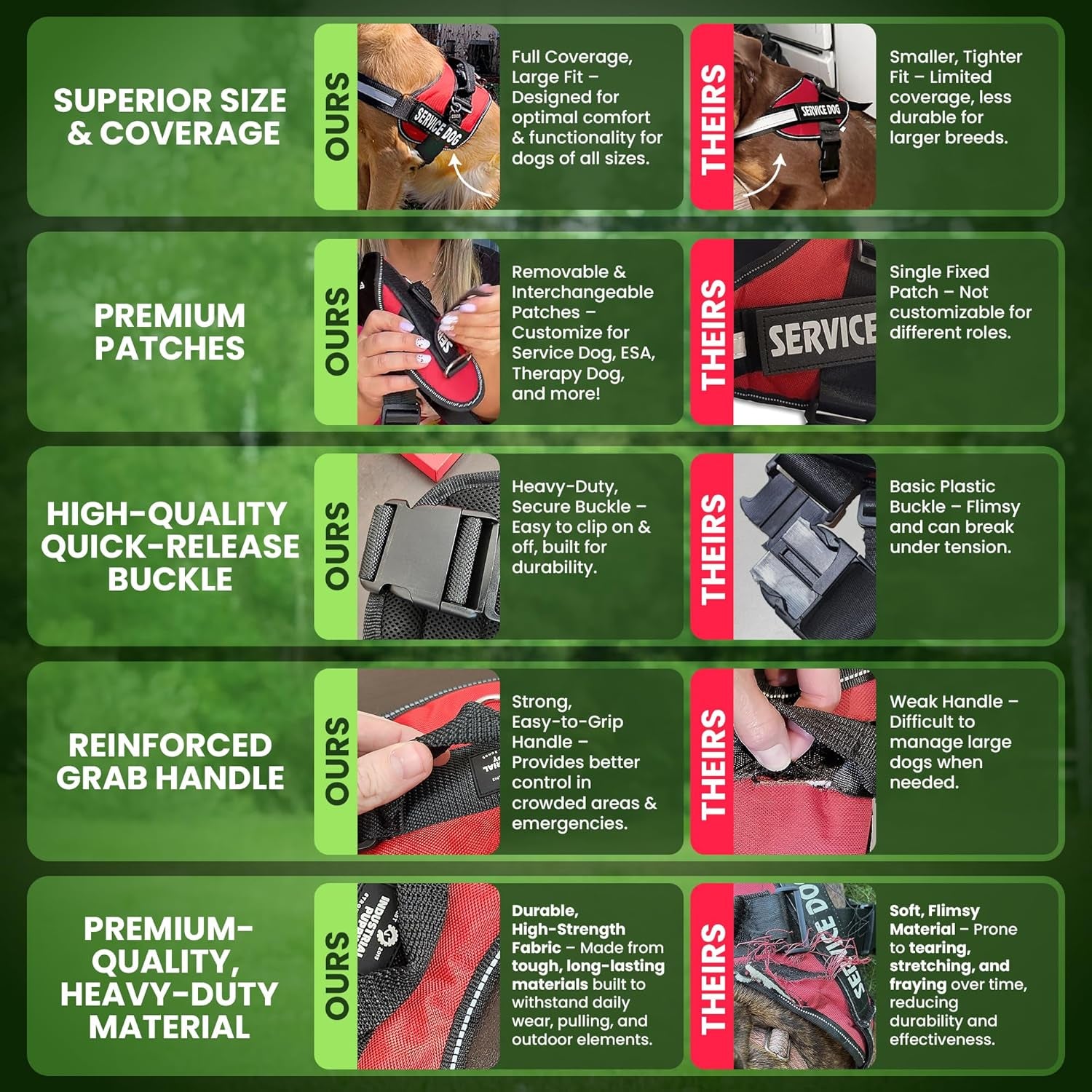 Emotional Support Vest Harness with Hook