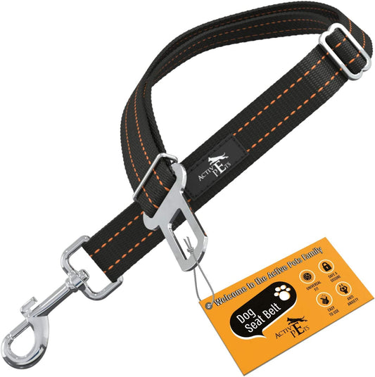 Orange Car Seat Belt for Dogs