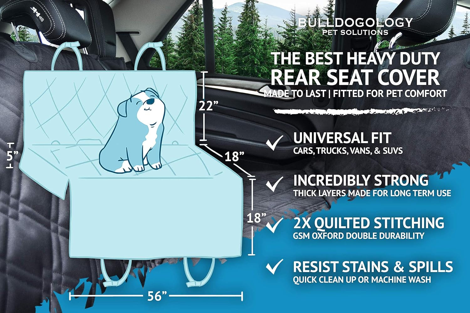Dog Car Seat Cover for Back Seat